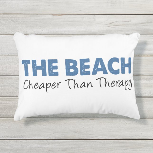 D'extérieur La Plage Moins Chère Que La Thérapie Coussin Extér (Devant)