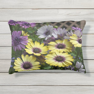 D'extérieur Marguerite africaine jaune et violet Coussin extér