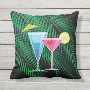 D'extérieur Palmettes tropicales et coussin extérieur de