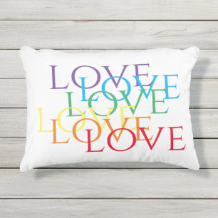 D'extérieur RAINBOW LOVE Coussin extérieur