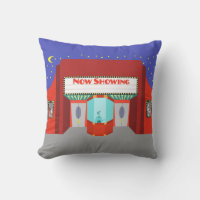 Retro Movie Theater Coussin extérieur