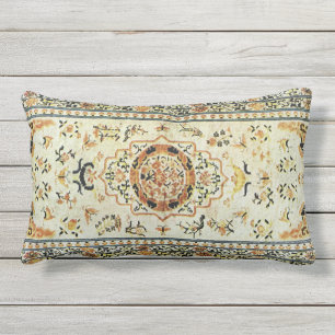 D'extérieur Tapis oriental aux couleurs claires coussin extér