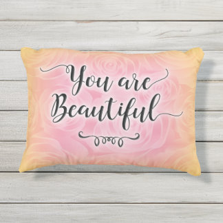D'extérieur Vous êtes beau coussin d'or de roses
