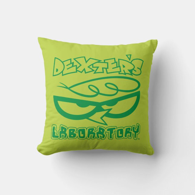 Dexter's Laboratory Face Logo Kissen (Vorderseite)