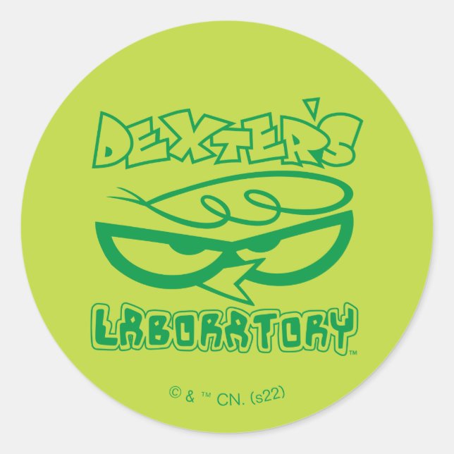 Dexter's Laboratory Face Logo Runder Aufkleber (Vorderseite)