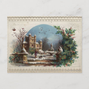 Dezember 1872: Der Gärtner sammelt heilig Postkarte