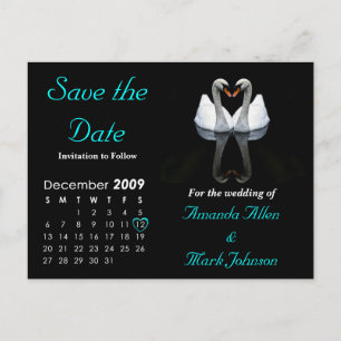 Dezember 2009 Save the Date, Wedding Mitteilung Ankündigungspostkarte
