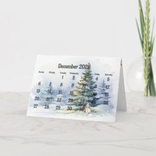 Dezember 2025 Weihnachten Monat Karte