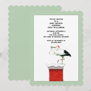 Dezember Baby Dusche Einladung