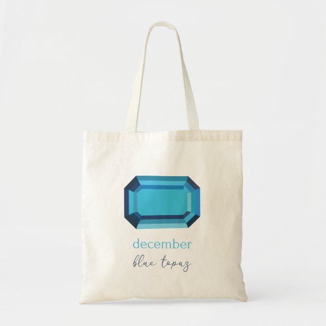 Dezember Birthstone Blue Topaz Tragetasche (Vorne)