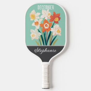 Dezember Blume Individuelle Name Pickleball Schläger
