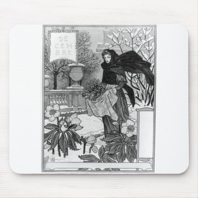 Dezember - Eugene Grasset - 1895 Mousepad (Vorne)