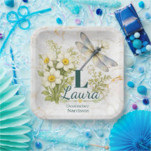 Dezember-Geburtsblume Narzisse & Libelle