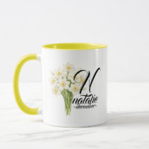 Dezember-Geburtsblumen-Tasse – Elegantes Narzissen