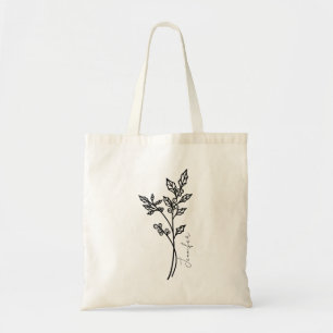 Dezember Geburtsmonat Blume Holly Script Name Tragetasche