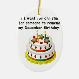 Dezember-Geburtstag Keramik Ornament