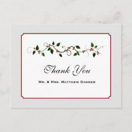 Dezember Hochzeit Vielen Dank Postcard Postkarte