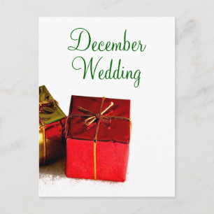Dezember-Hochzeits-Mitteilungs-Postkarte Ankündigungspostkarte