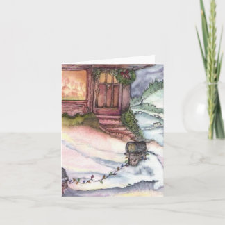 Dezember im Garten Feiertagskarte