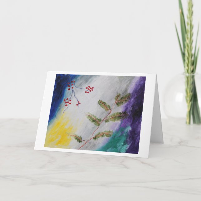 Dezember Nachmittag Feiertagskarte (Vorderseite)