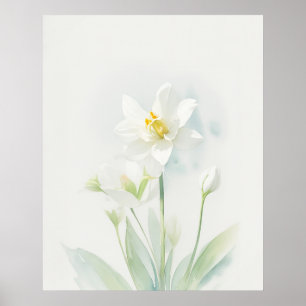 Dezember Narcissus Geburtstagsfeier Blume Poster