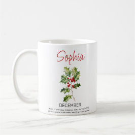 Dezember Personalisierte Birth Blume Kaffee Tasse