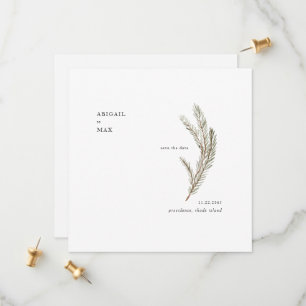 Dezember Pine Foliage Square Wedding Save the Date