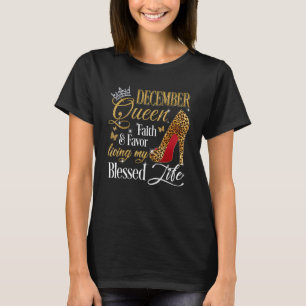 Dezember Queen Faith & Favor High Heels Frauen Bir T-Shirt