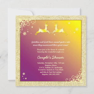 Dezember Reindeer Wedding Couples Dusche Einladung