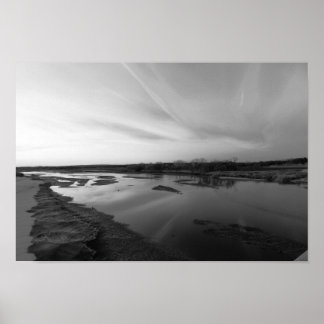 Dezember Sonnenuntergang am Cimarron River, Oklaho Poster