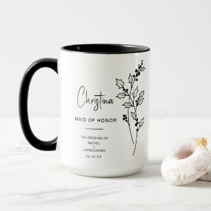 Dezember-Trauzeugin   Holly Berry Birth Blume Tasse