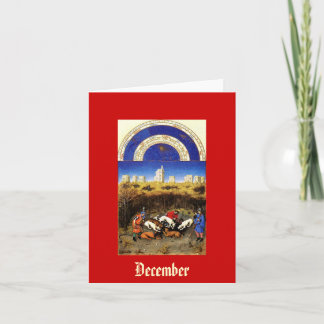 Dezember - Tres Riches Heures du Duc de Berry Feiertagskarte