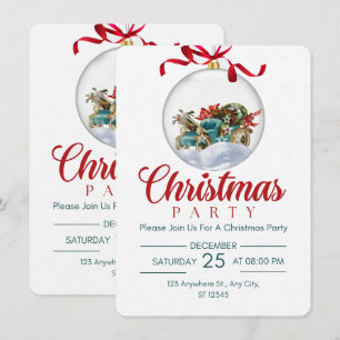 Dezember Weihnachts-Party Einladung