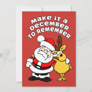Dezember: Weihnachtskarte Einladung