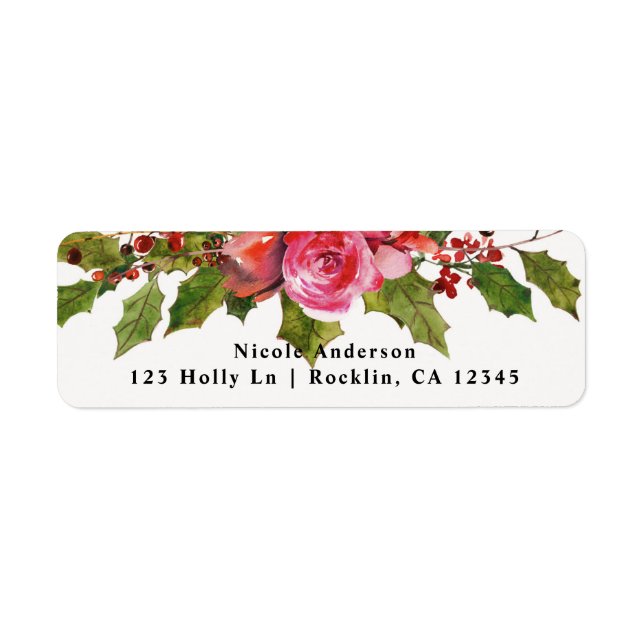 Dezember Winter Wedding Holly Berry Floral Holiday (Vorne)