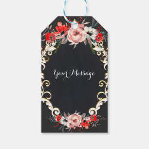 Dezember Winterhochzeit Stechpalmen-Beeren-Blumen Geschenkanhänger