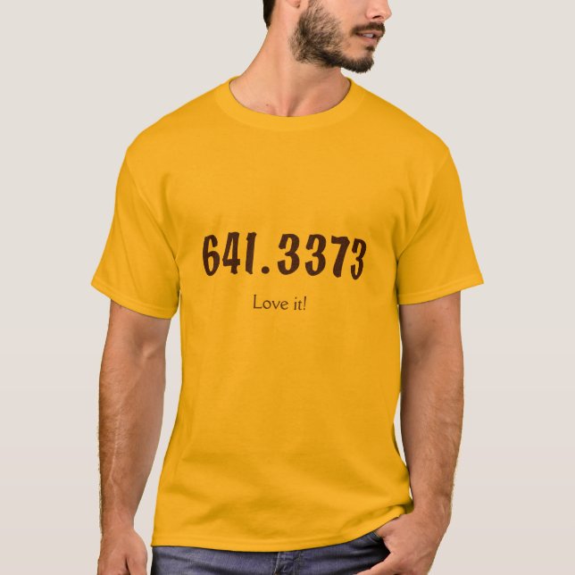Dezimales Kaffee-Shirt Deweys T-Shirt (Vorderseite)