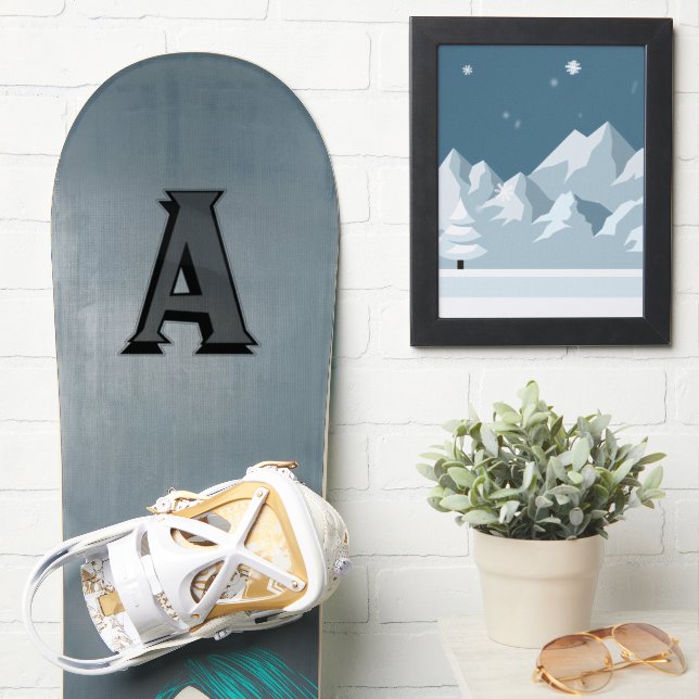 Dezimalstellen für benutzerdefinierte Großbuchstab Aufkleber (Snowboard)