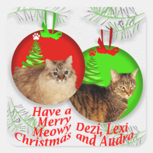 Deziz Weltweihnachtsaufkleber Quadratischer Aufkleber