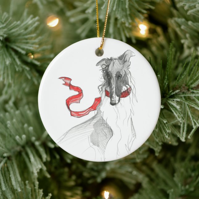 Dezzoi Scott Russian Red Borzoi Weihnachtsschmuck (Baum)