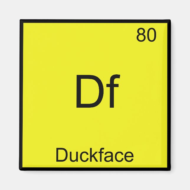 Df - Entensymbol Meme Lustige Chemie Magnet (Vorne)