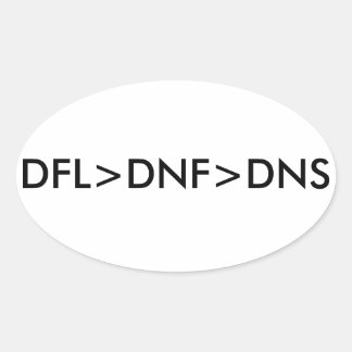 DFL > DNF > DNS OVALER AUFKLEBER
