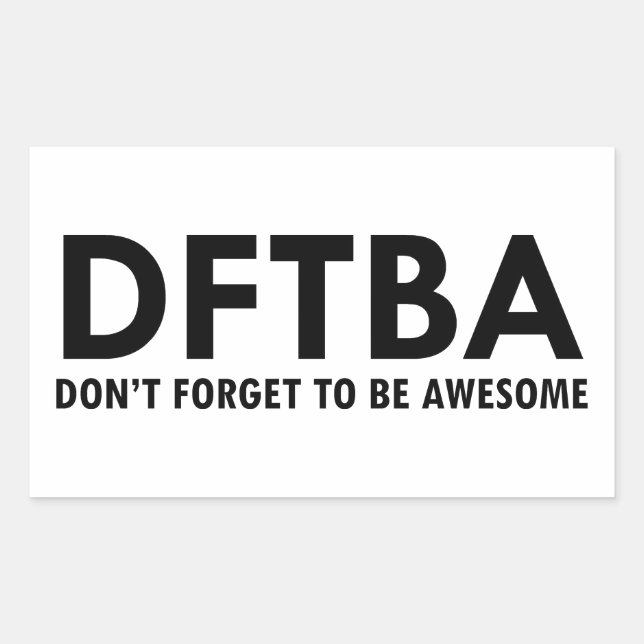 DFTBA RECHTECKIGER AUFKLEBER (Vorderseite)