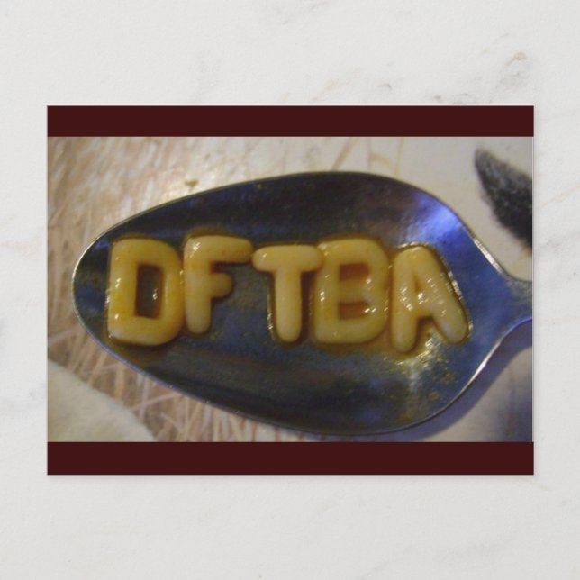 DFTBAlphabet-Suppe Postkarte (Vorderseite)