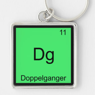 Dg - Doppelgänger Lustiges Chemie-Element-Symbol Schlüsselanhänger