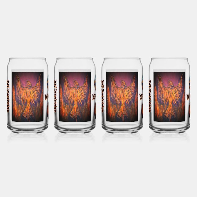 DG Paintings Fire Phoenix Drinkware Set (Recto)