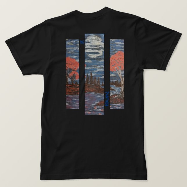 DG Paintings Sunset / Full Moon River  T-Shirt (Design Rückseite)