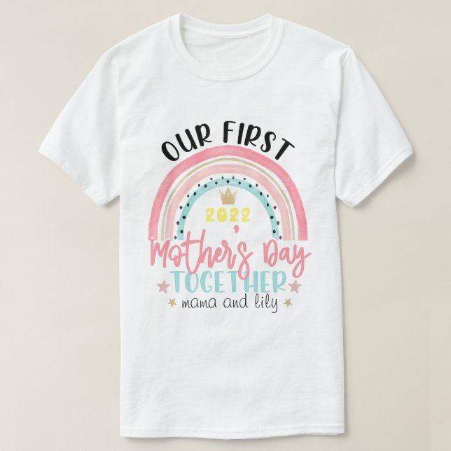 DH Personalisiert Erster Muttertag  T-Shirt (Design vorne)