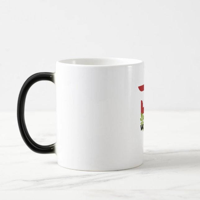 DH Wonders Logo Ceramic Coffee Mug | Minimal Brand Verwandlungstasse (Links)