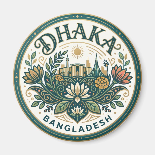 Dhaka Bangladesch Magnet (Vorne)